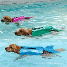 Costume de chien de conception de poisson de sirène Natation Veste de vie de chien de compagnie